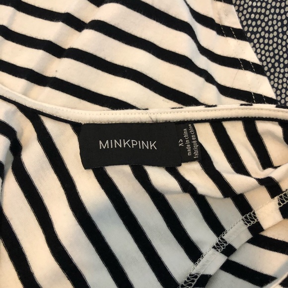 MINKPINK BLACK AND WHITE STRIPPED BODY SUIT XS - Picture 4 of 12